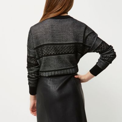 Petite black knit blogger jumper